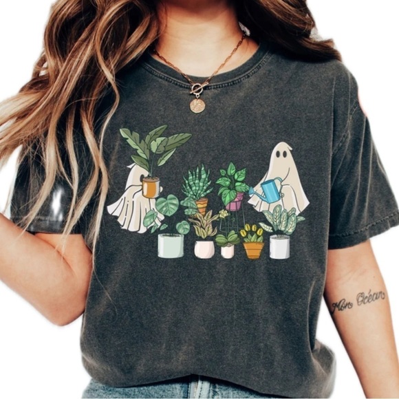 NWOT Plant Lady Ghost Shirt Size XL - Picture 1 of 4